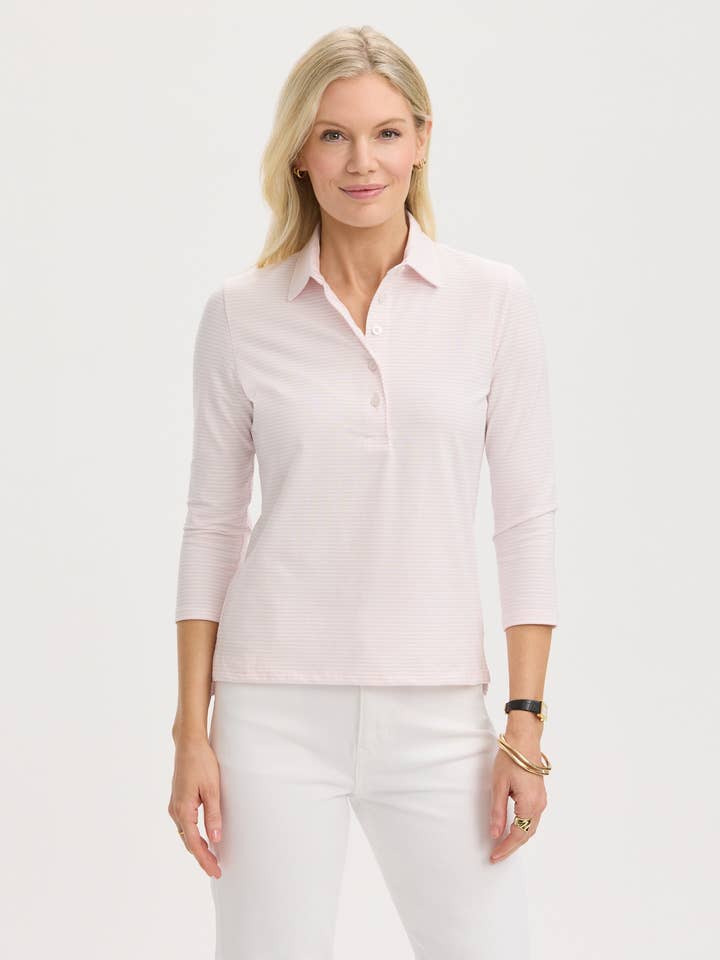 Katoenen polo met 3/4 mouwen voor wholesale door RNWK