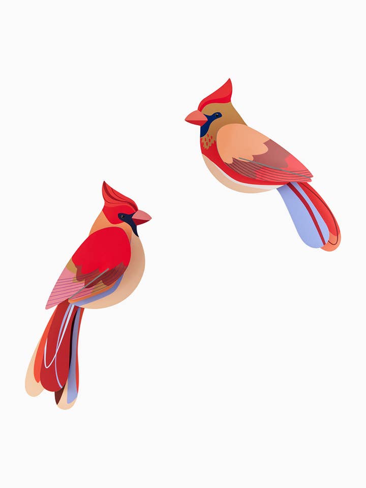3D Wall Art - Garden Birds - Cardinals for wholesale by Studio Roof