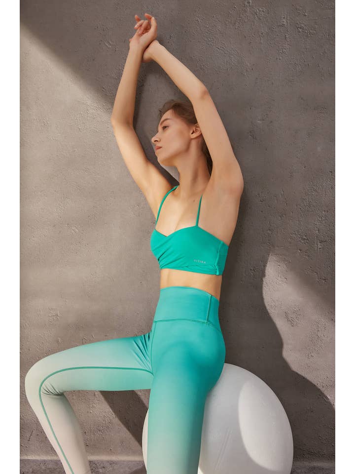 Green Coral Cross Back Bra for wholesale on Faire4