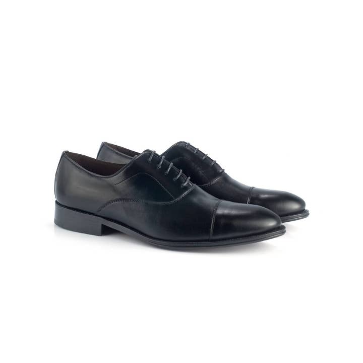 Oxford en cuir noir BIGOTTO-NEGRO pour la vente par Ortiz & Reed