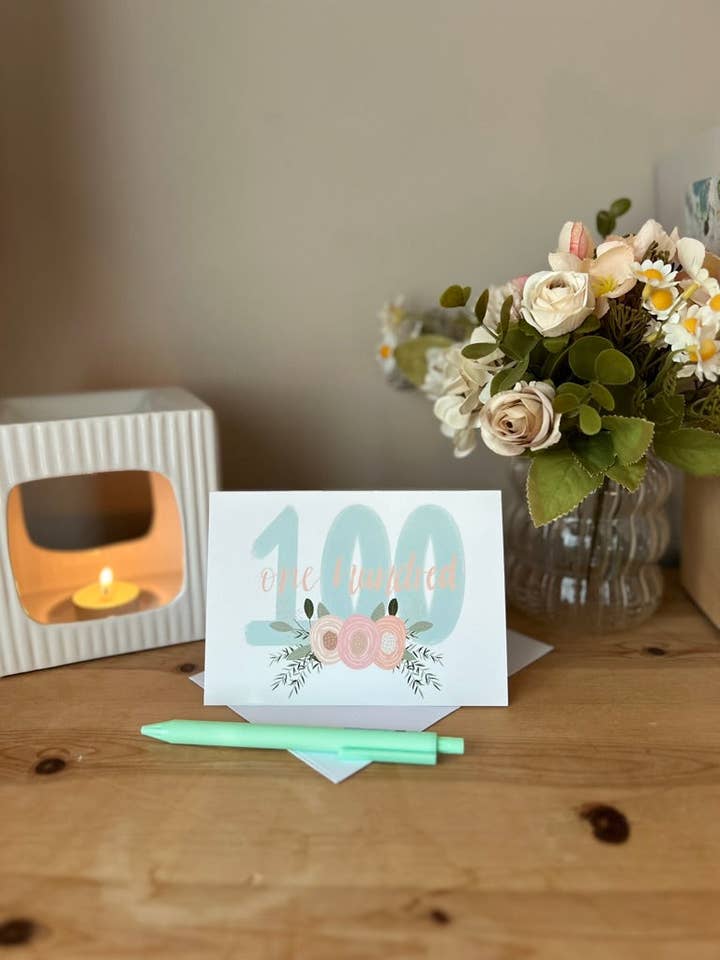 Floral Age Specific Birthday card for wholesale by Daisy & Joy Design