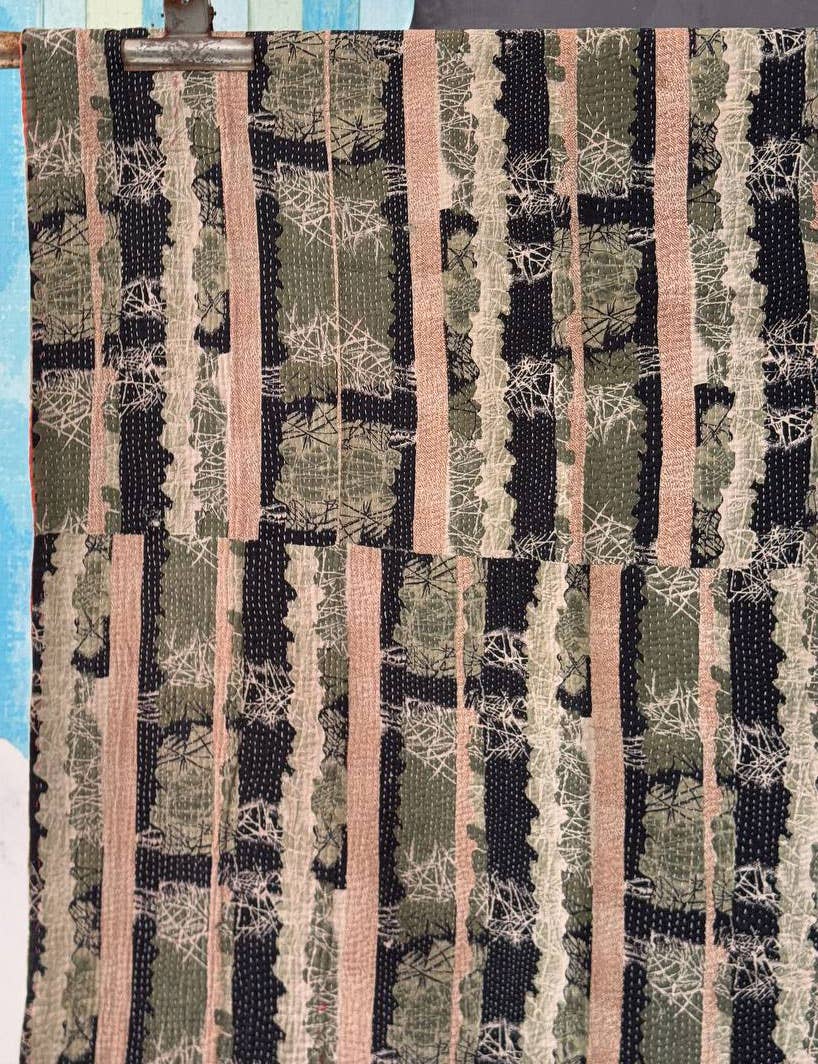 bhavnas boutique – wholesale Quilt – Cotton Fabric Kantha Quilt Timeless Craftsmanship Coverlet 7