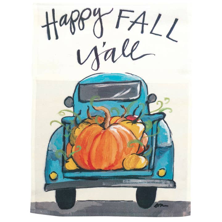 Happy Fall Y'All Truck Large Print Flag for wholesale by Magnolia