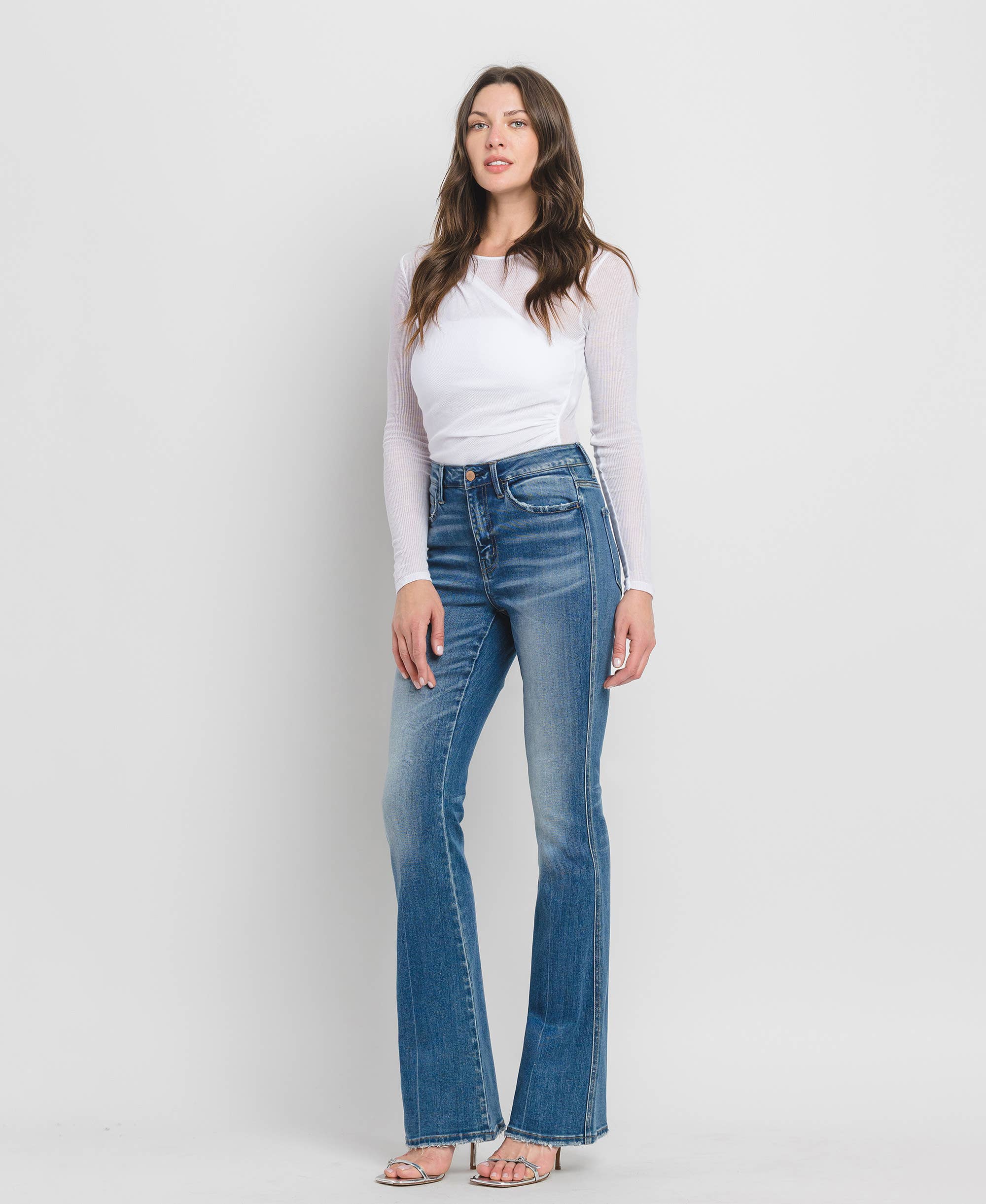 ERR FREE HIGH RISE FULL LENGTH BOOTCUT JEANS F5099 for wholesale on Faire10