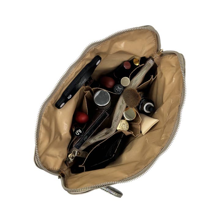 PurseN (new) - Wholesale Make-up tas/toilettas - NIEUW Bijgewerkte Litt Make-up Tas - Glimmer Luipaard
