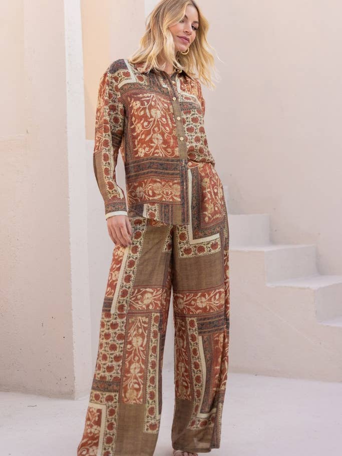 R8440 Print Woven Set for wholesale by Rokoko by Dazz