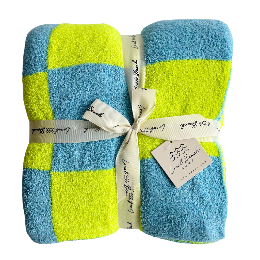 Local Beach - Wholesale Throw Blanket - Checker Luxe Home Blanket3
