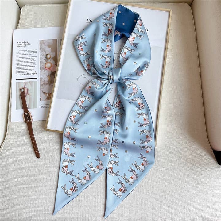 ACCITY - Wholesale Head Scarf - Women's - RIBBON HAIR ACCESSORIES ANIMAL PRINT HEAD SCARF_CWASC1516