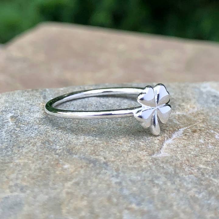 Moonrise Jewelry - Wholesale Band/Stacked Ring - R-17 Four Leaf Clover Ring5