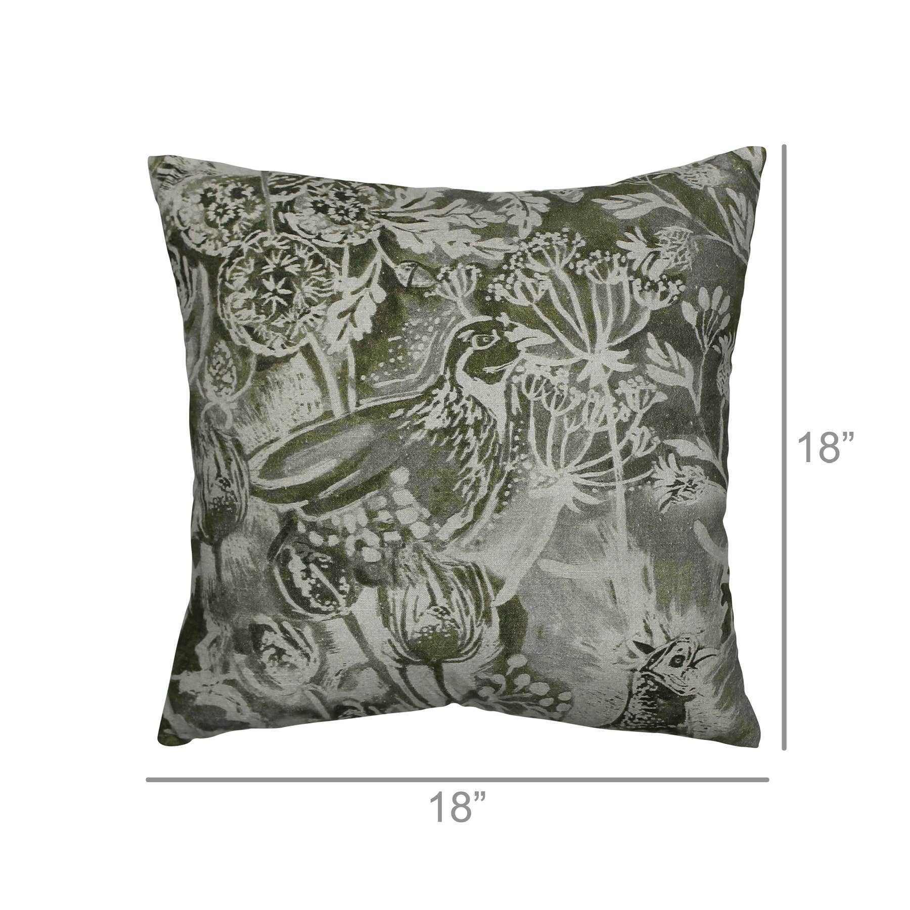 HomArt – wholesale Throw/decorative pillow – Madera Cotton Pillow, Moss Green2