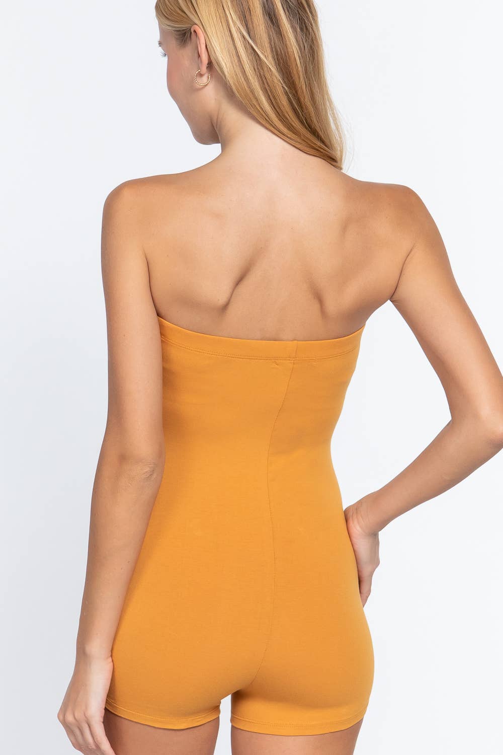 Active Basic | Active USA - Vendita all'ingrosso Tutina - Donna - Pagliaccetto in cotone spandex con tubo Bodycon senza spalline28