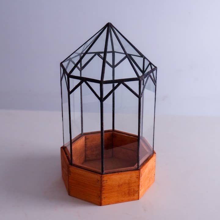 Leadhead Glass - Wholesale Terrarium - Gazebo Handmade Stained Glass Terrarium