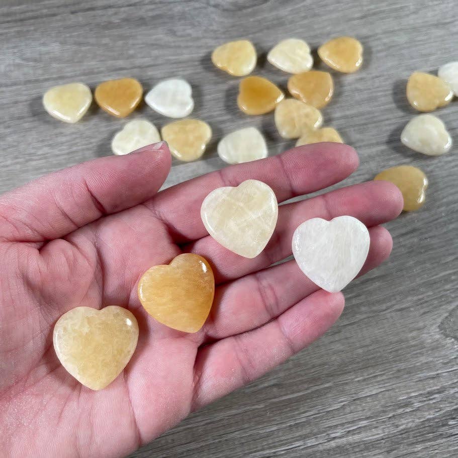 Keystone Crystals - Wholesale Spiritual Stone/Crystal - Gemstone Flat Heart Carvings 1-Inch  – Bulk Crystal Hearts16