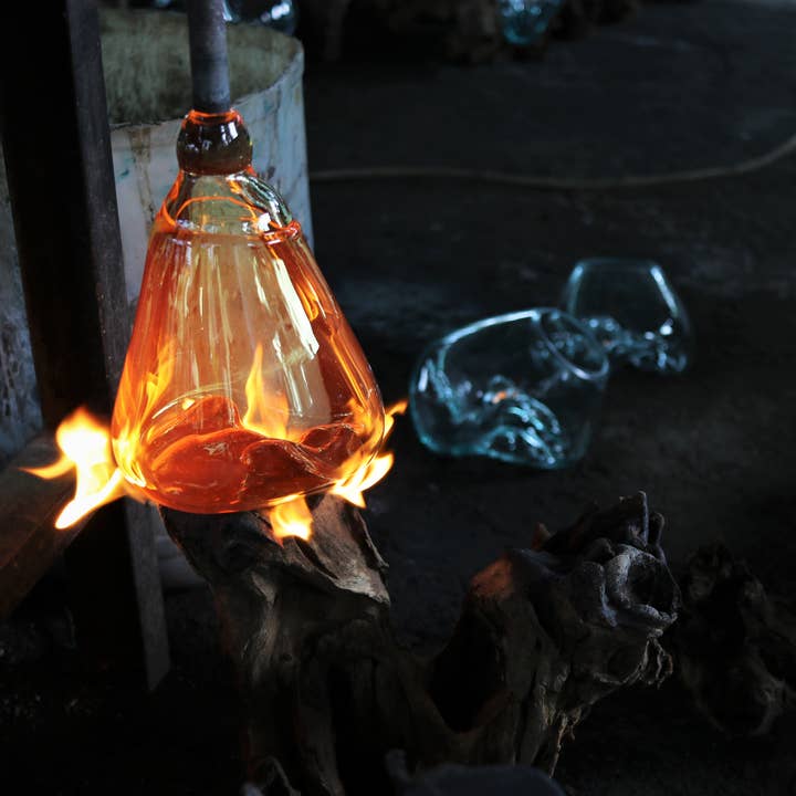 Cohasset Gifts - Wholesale Decorative Tabletop Object - 18" Tall Wood with (3) 10cm Cohasset Molten Glass4