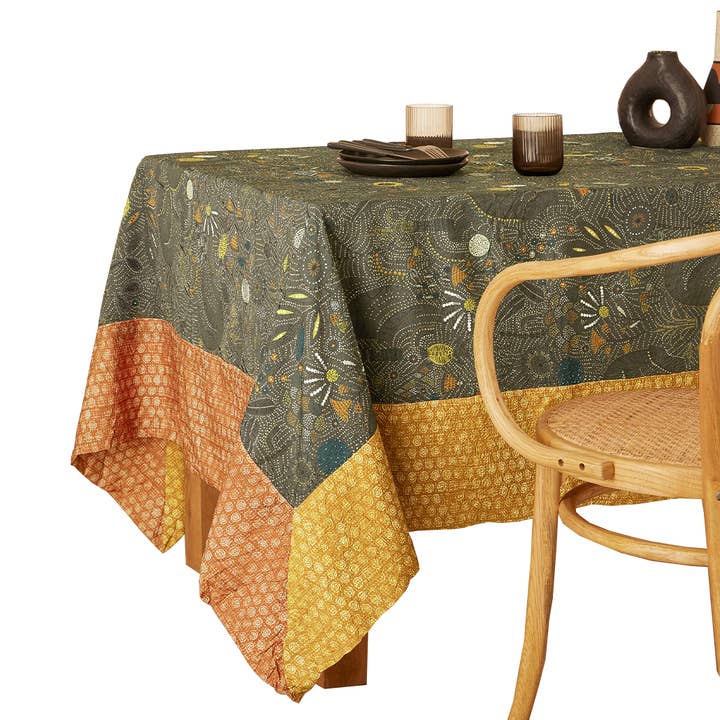 Byzanz - Tischdecke aus zerknittertem Taft für den Großhandel von Nydel