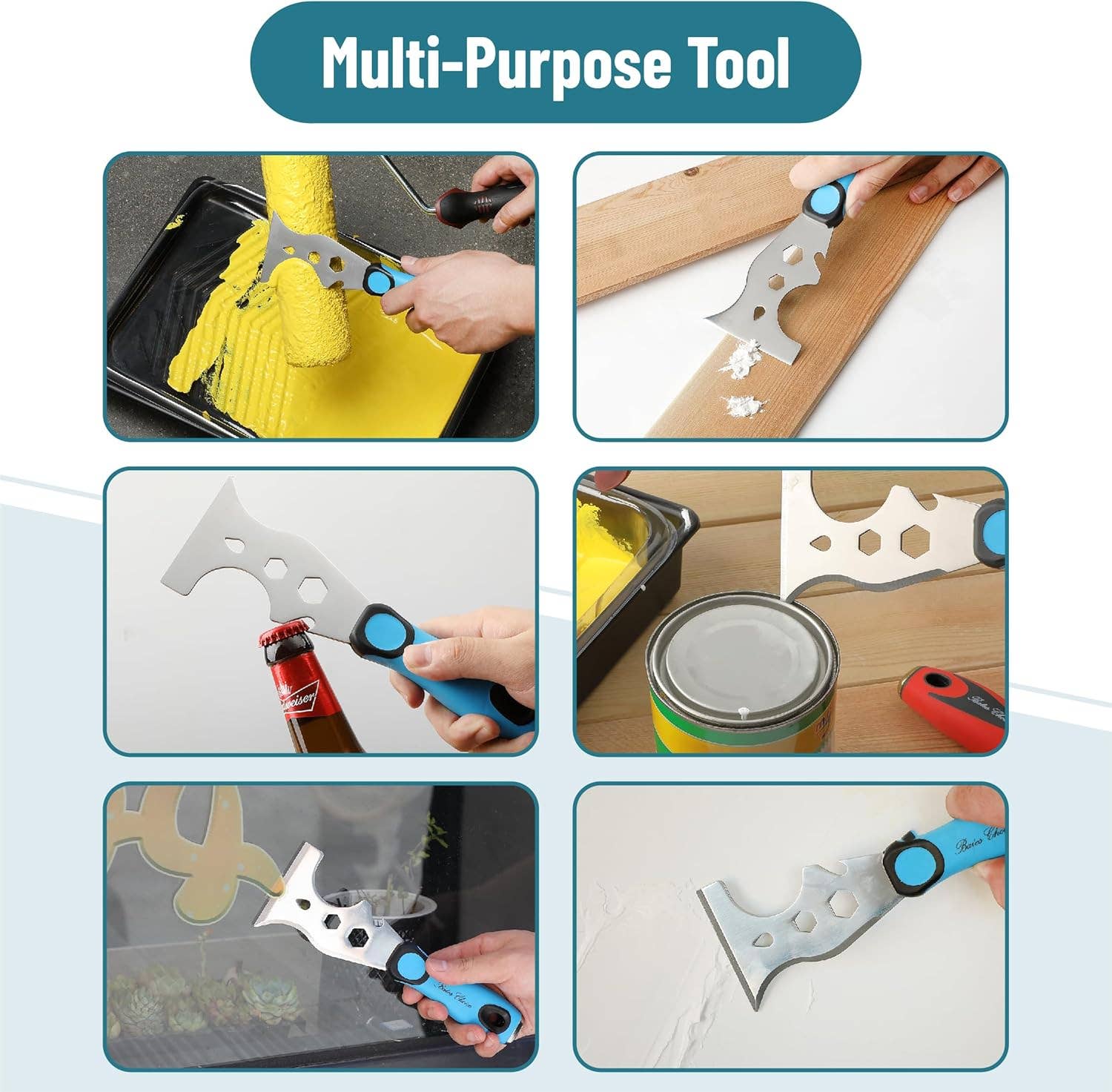 Bates Choice - Wholesale Tool Set - Bates- Paint Scraper, 13 in 1, Painters Tool, Rubber Handle5