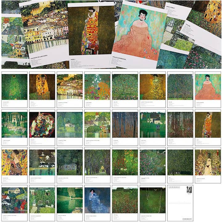 Magnifique Hearts - Vendita all'ingrosso Cartoline - Cartoline Gustav Klimt, stampa artistica, 9,9 x 5,5 pollici, Art Decor1