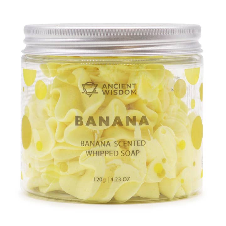 Banana Whipped Cream Soap 120g for wholesale by Ancient Wisdom