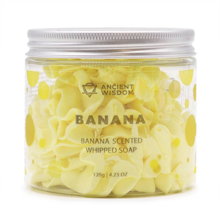 Ancient Wisdom - Wholesale Whipped Soap - Banana Whipped Cream Soap 120g