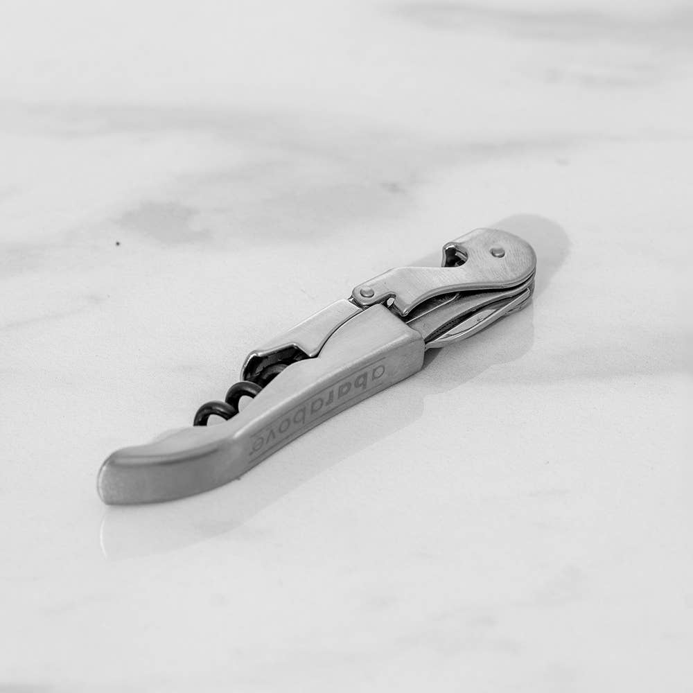 A Bar Above – wholesale Bottle/wine opener – Wine Opener, Stainless Steel Handle with Black Corkscrew