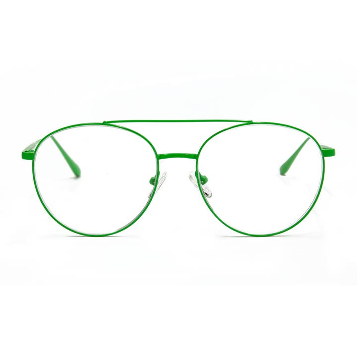 Occhiali con filtro blu Koen Lime, presbiopia, graduati per la vendita all'ingrosso da parte di GOODBYE, RITA