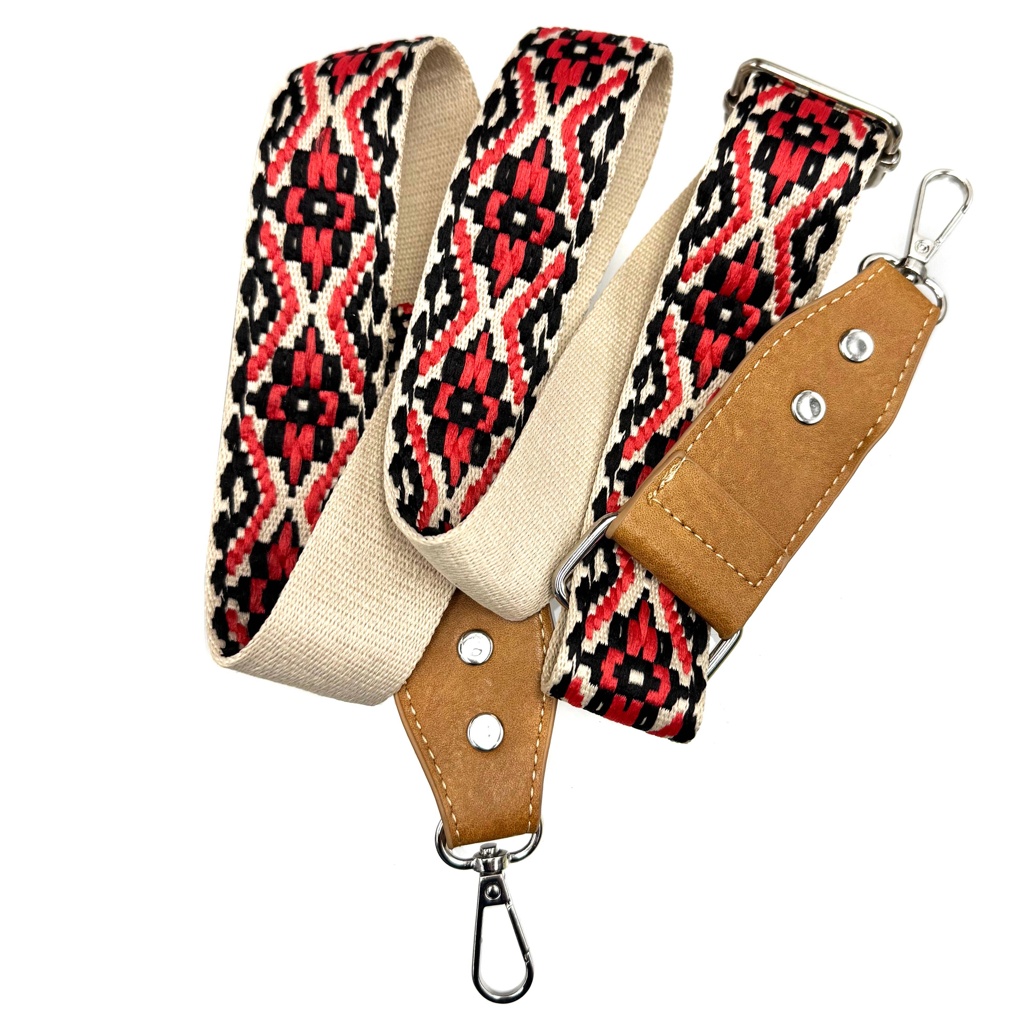 Lunar Deer – Engroshandel Skuldertaske – til kvinder – Aztekisk stammeprint frynse vestlig håndtaske pung7