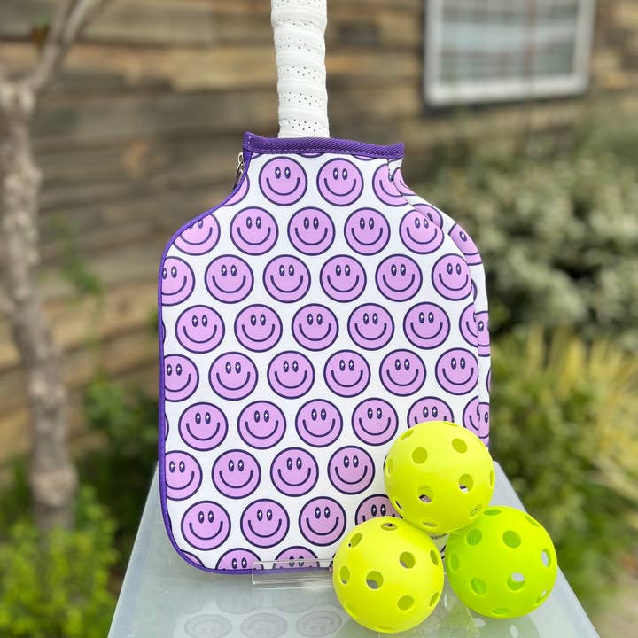 Housse de pagaie The Happy Purple Pickleball | shoptaylorgray pour la vente par TAYLOR GRAY