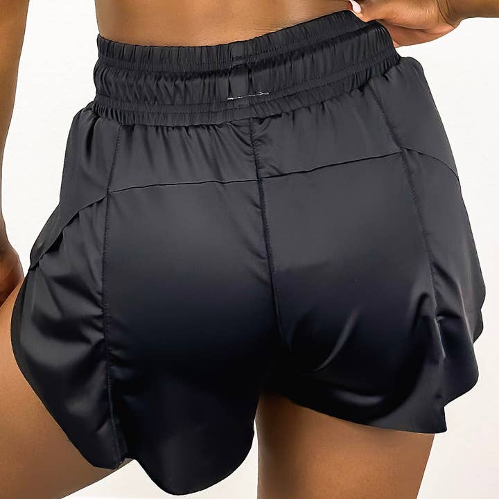 Drawstring Waist Lined Active Shorts for wholesale by Active by Anna-Kaci