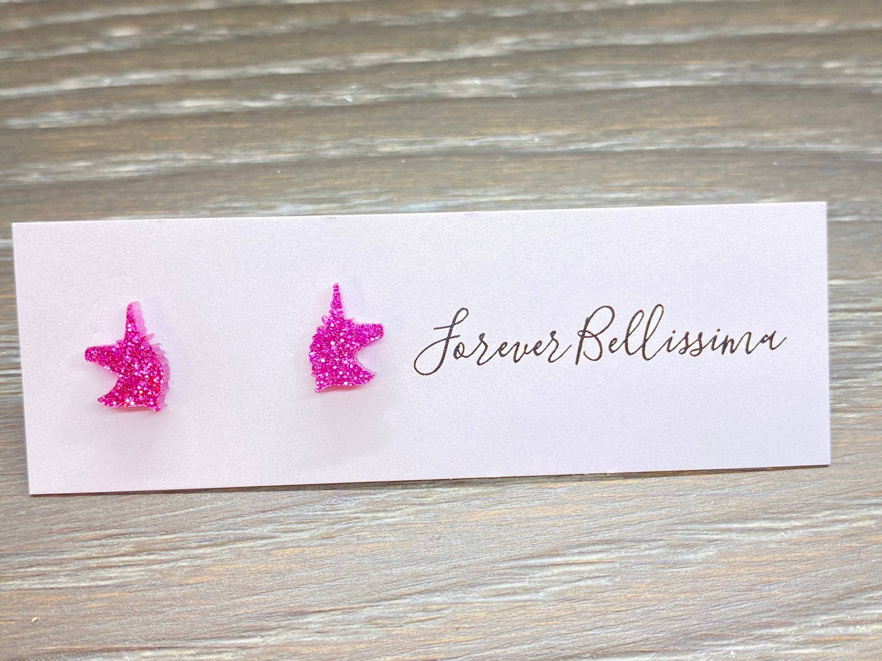 Forever Bellissima - Wholesale Stud/Post Earrings - Unicorn Earrings | Stud Earrings | Glitter Earrings | Acryli2