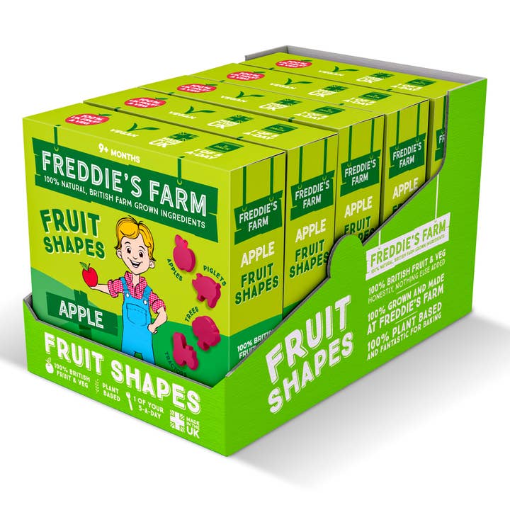 Freddie's Farm Ltd – Großhandel Fruchtsnacks – Freddie's Farm Fruit Shapes - Multipack Apple1