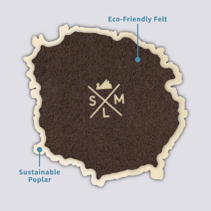 SML | Simple Modern Living - Wholesale Coasters - Mt St Helens Topography Coaster - Single3