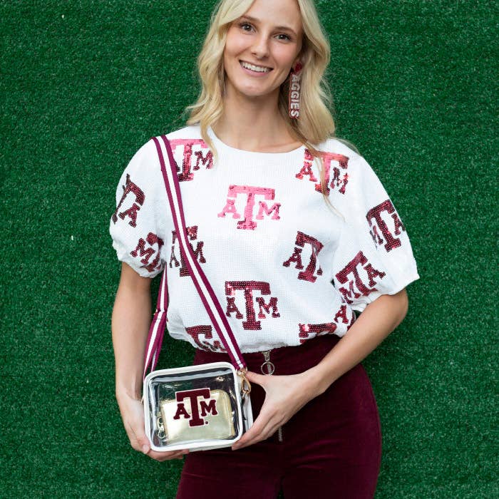 Sequin Repeater Crop — NCAA-lizenziert für den Großhandel von Capri Designs