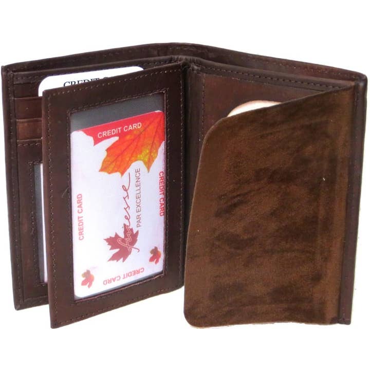 IGI CANADA - Wholesale Wallet - Men's - Genuine Leather RFID Badge Wallet for Firefighters #46229