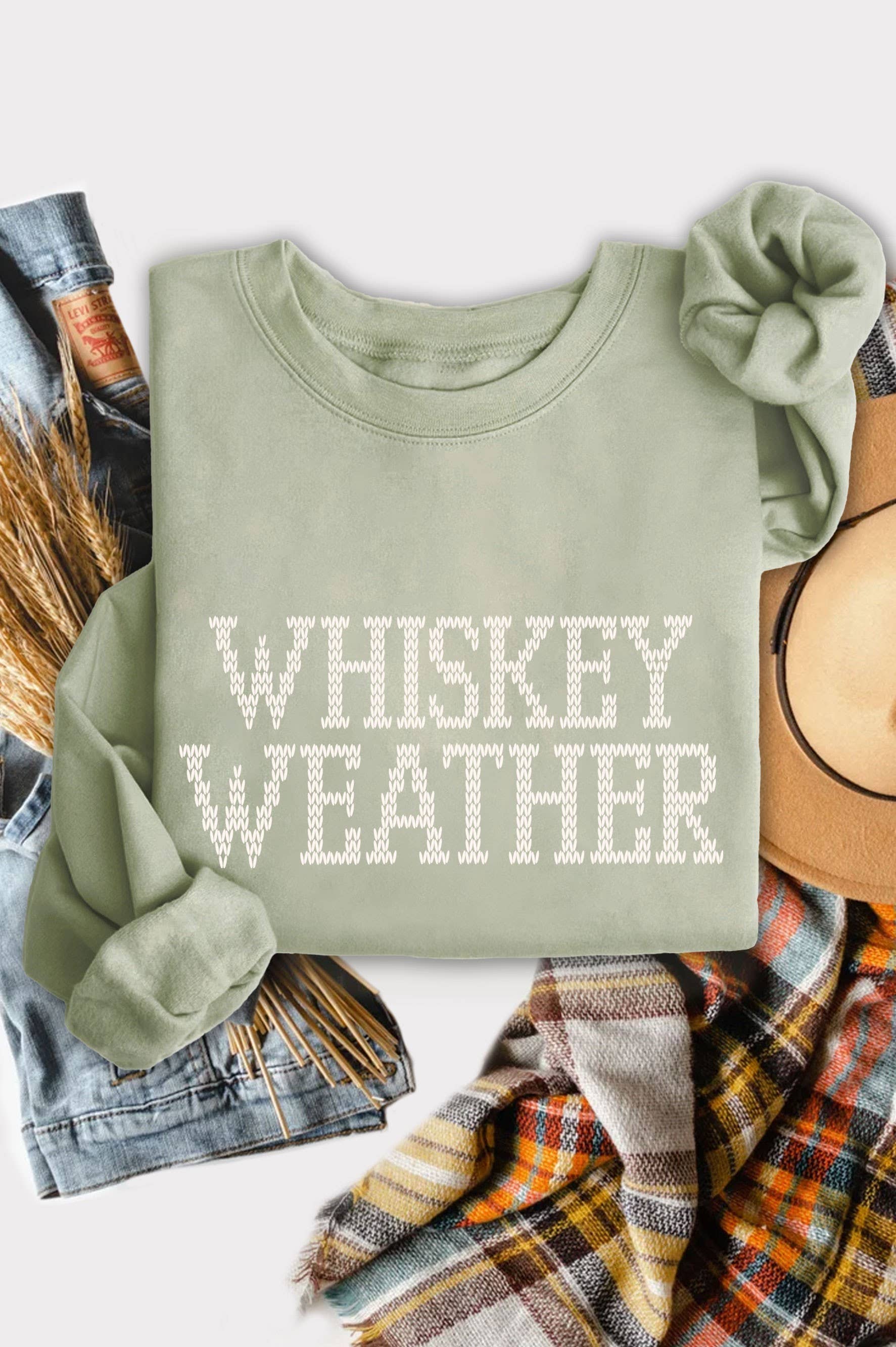Rustee Clothing - Vente Sweat-shirt à imprimés – femme - SWEAT-SHIRTS BROSSÉS À MOTIF WHISKEY WEATHER 5