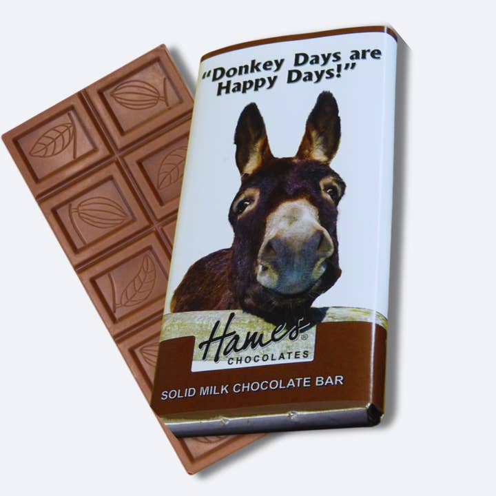 Animals With Attitude - Milk Chocolate Bar - Donkey for wholesale by Hames Chocolates