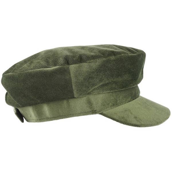 Olive & Pique - Wholesale Newsboy/Schoolboy Hat - Women's - Vintage Velvet Sailor Greek Fisherman Hat, Adjustable1