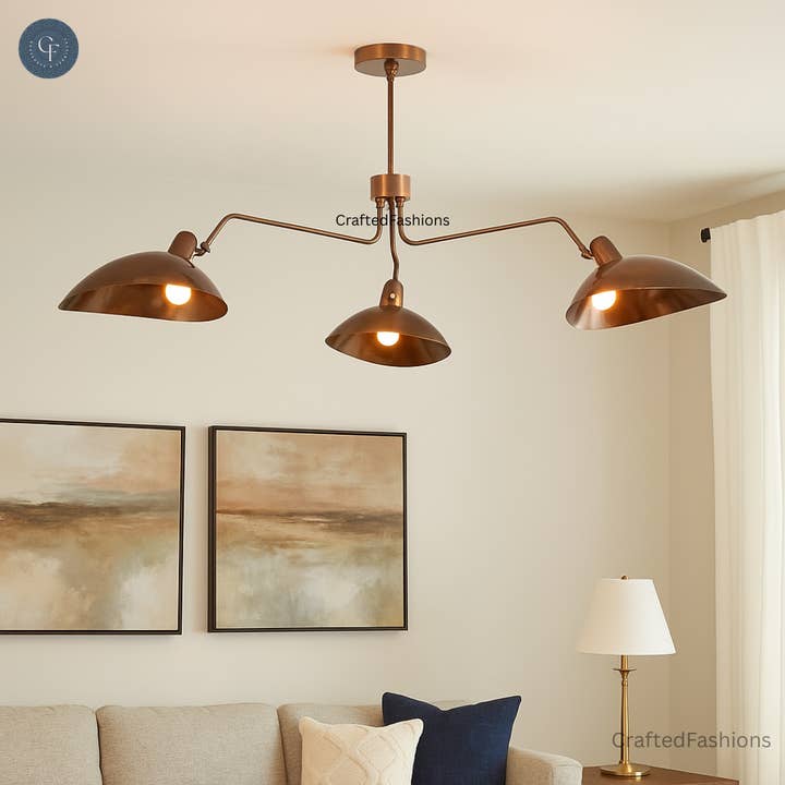 Curved Brass Sputnik Chandelier – Modern, stylish, and vintage for wholesale by Crafted Fashions