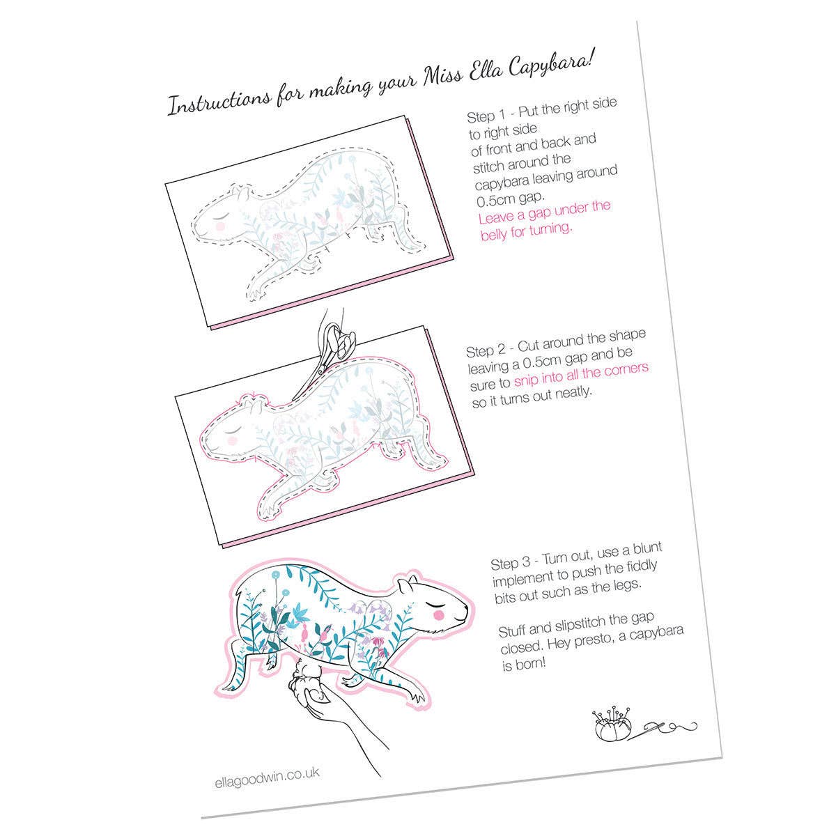 Miss Ella - Wholesale DIY Craft Kit - Capybara DIY KIT1