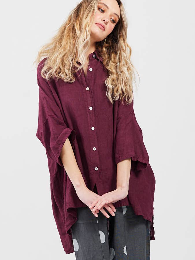 Miss Rose Sister Violet - Wholesale Button Down Shirt - Women's - WOMEN'S - Teddy Linen Shirt11