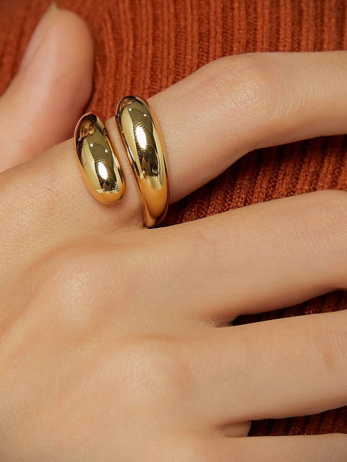 18K forgyldt justerbar Ring for engroshandel hos Ostella