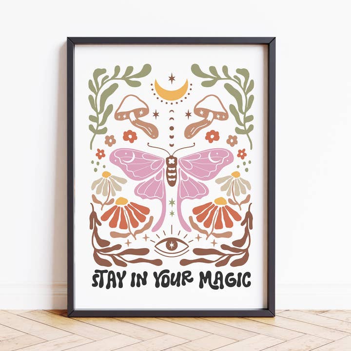 Stay In Your Magic Wall Print Motivational Poster Art Inspirational for wholesale by House of Binky
