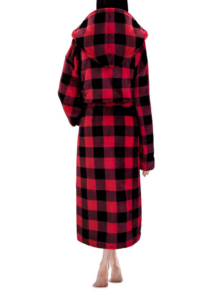 Women's Checkered Robe with Hood for wholesale on Faire