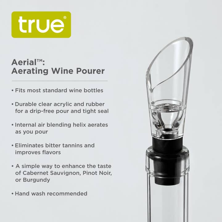 TRUE - Wholesale Wine Aerator - Aerial Acrylic and Rubber Aerating Wine Bottle Pour Spout3