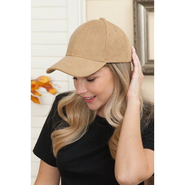 JOSSLYN by wall to wall - Wholesale Baseball Cap - Women's - SUEDE VEGAN BASEBALL CAP | 40CP00178