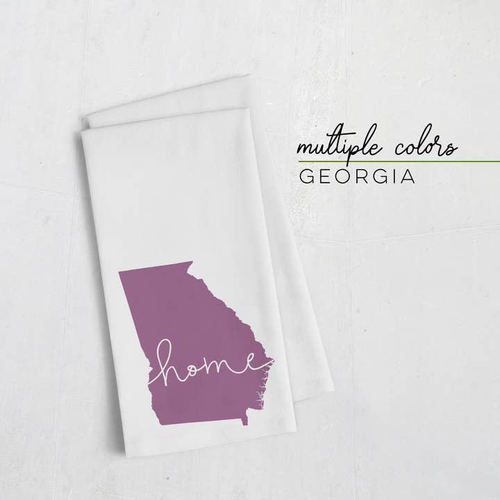 Georgia "home" tea towel | Multiple colors for wholesale by Paperfinch Design