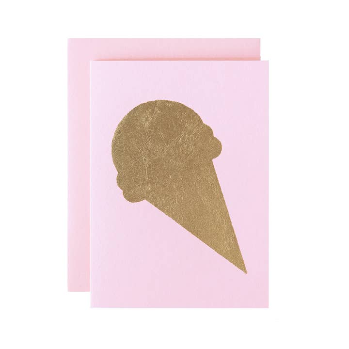 Carte cornet de glace rose clair pour la vente par Hester & Cook - Stationery