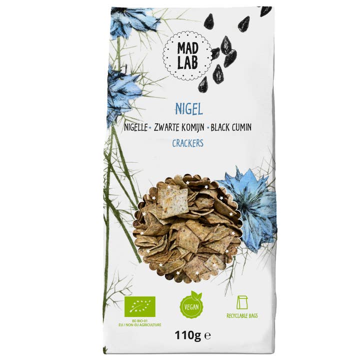 Cracker al cumino nero per la vendita all'ingrosso da parte di MAD LAB