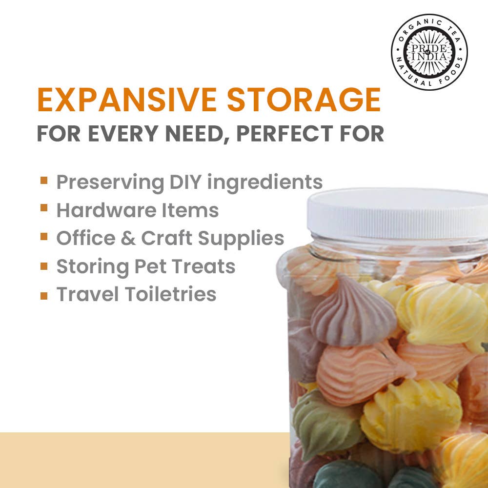 PRIDE INDIA BRANDS – wholesale Jar – Clear PET Storage Jars with Caps5