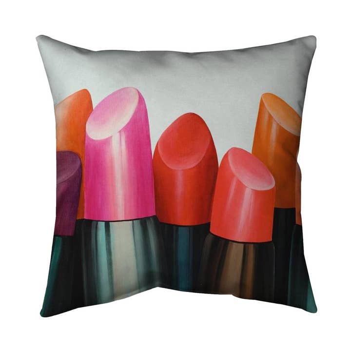 Lipstick addict | Kussenhoes voor binnen 18" x 18" voor wholesale door BEGIN HOME DECOR