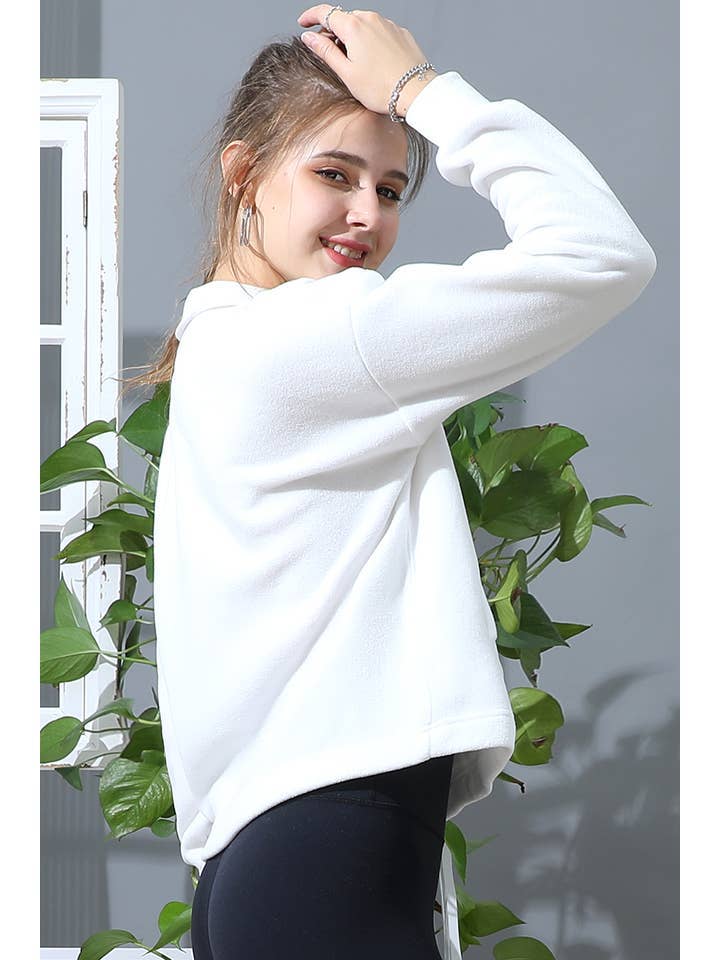 Lily Clothing - Wholesale Fleece - Women's - NECK HALF ZIP UP FLEECE PULLOVER ANORAK JACKET18